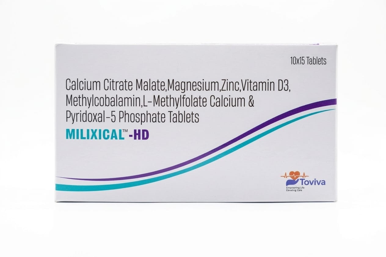 Calcium Citrate Malate, Magnesium,Zinc,Vitamin D3, Methylcobalamin, L-Methylfolate Calcium & Pyridoxal-5 Phosphate Tablets
